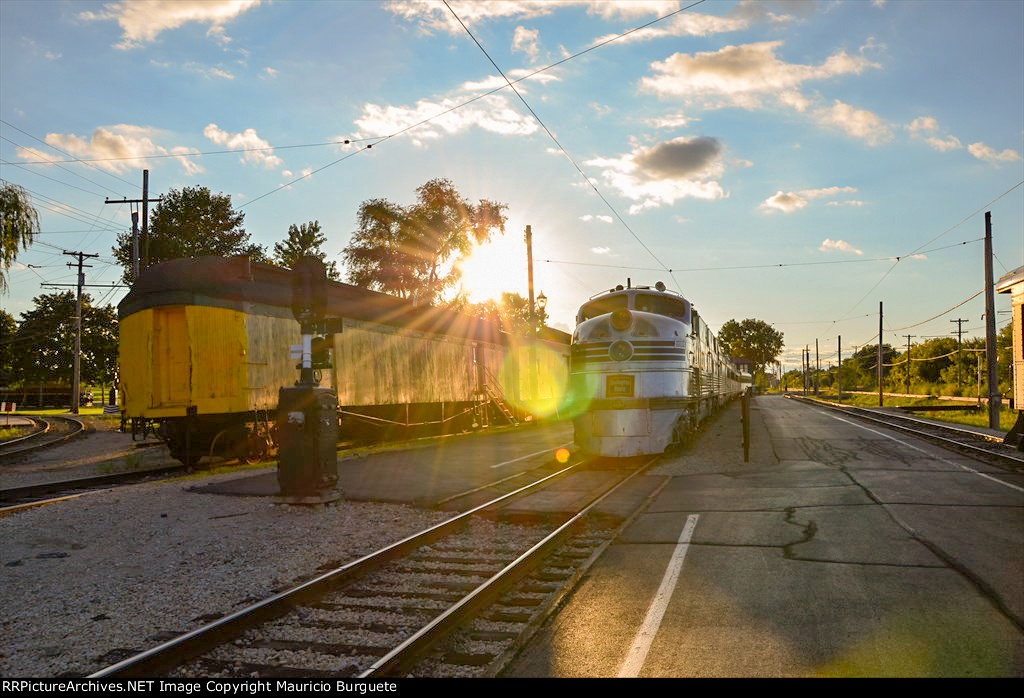 CBQ Nebraska Zephyr on the side track